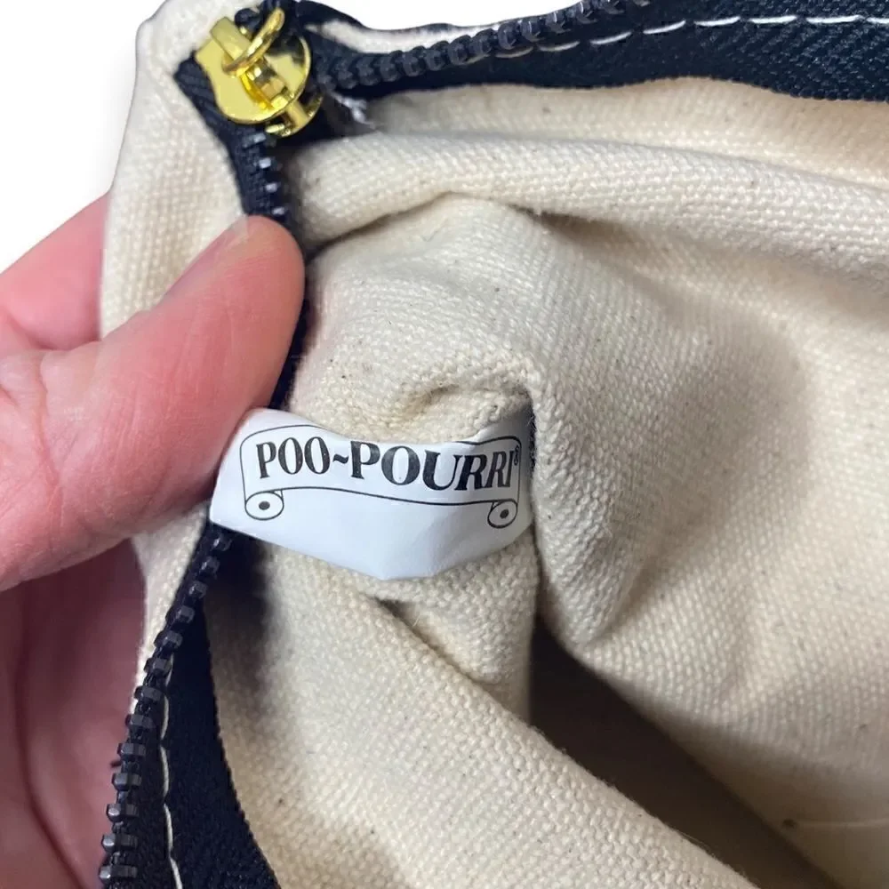 Set of 3 makeup bags world market, redken & poo pourri black gold and cream